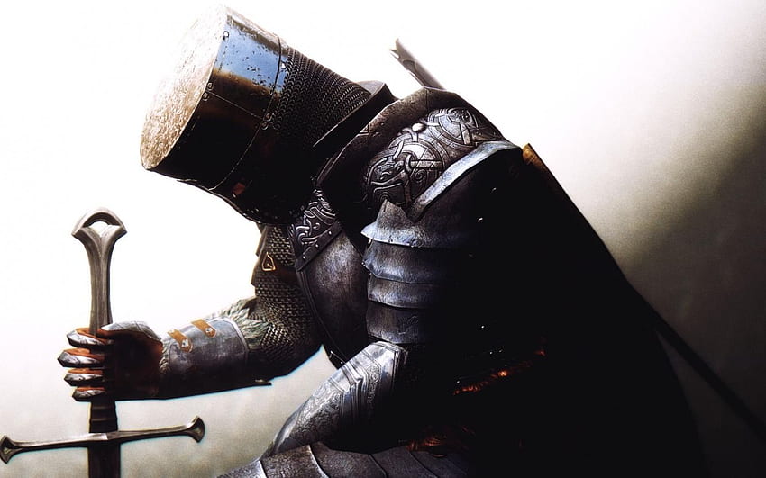 warrior, armor, Kneeling Knight HD wallpaper