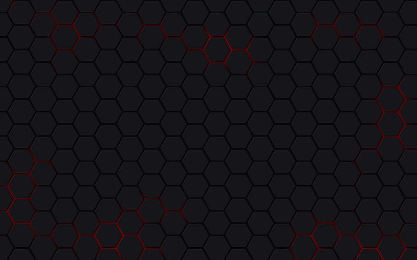 Honeycomb, Red and Black Honeycomb HD wallpaper