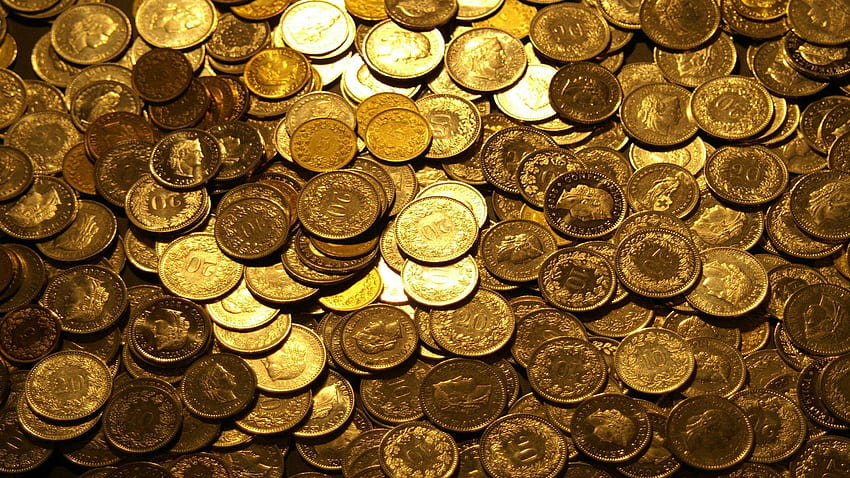 Coins and Golden Coins, Money and Gold HD wallpaper