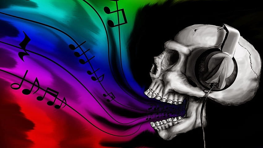 Skulls Gothic Girl. Blog: Emo punk . Headphones art, Skull , Punk HD wallpaper