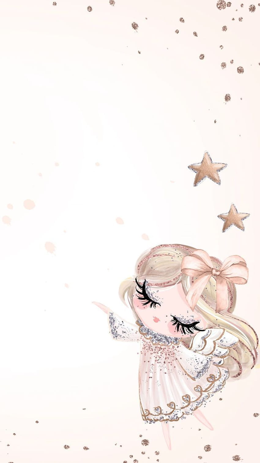 Bom dia! MStore Angel , Pretty Patterns, Christmas Time. Cute , Cartoon , Cute cartoon HD phone wallpaper