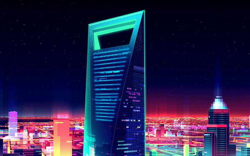 Shanghai World Financial Center, , 3D HD-Hintergrundbild