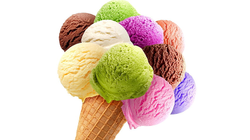 Cone Colorful Ice Cream HD wallpaper