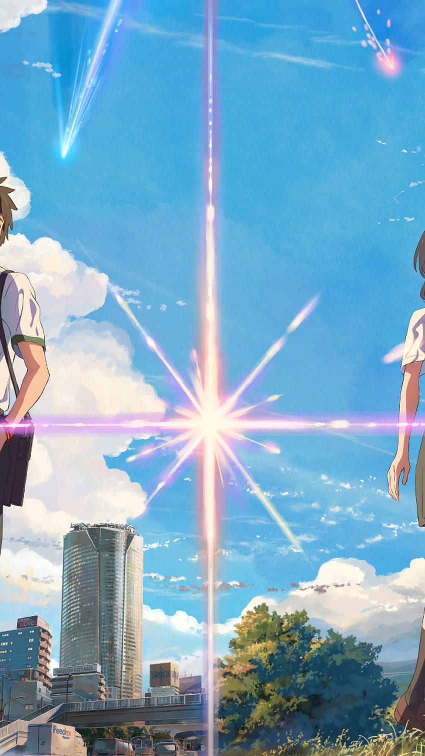 Taki Tachibana, Mitsuha Miyamizu, Your Name, School - Kimi No Nawa ...