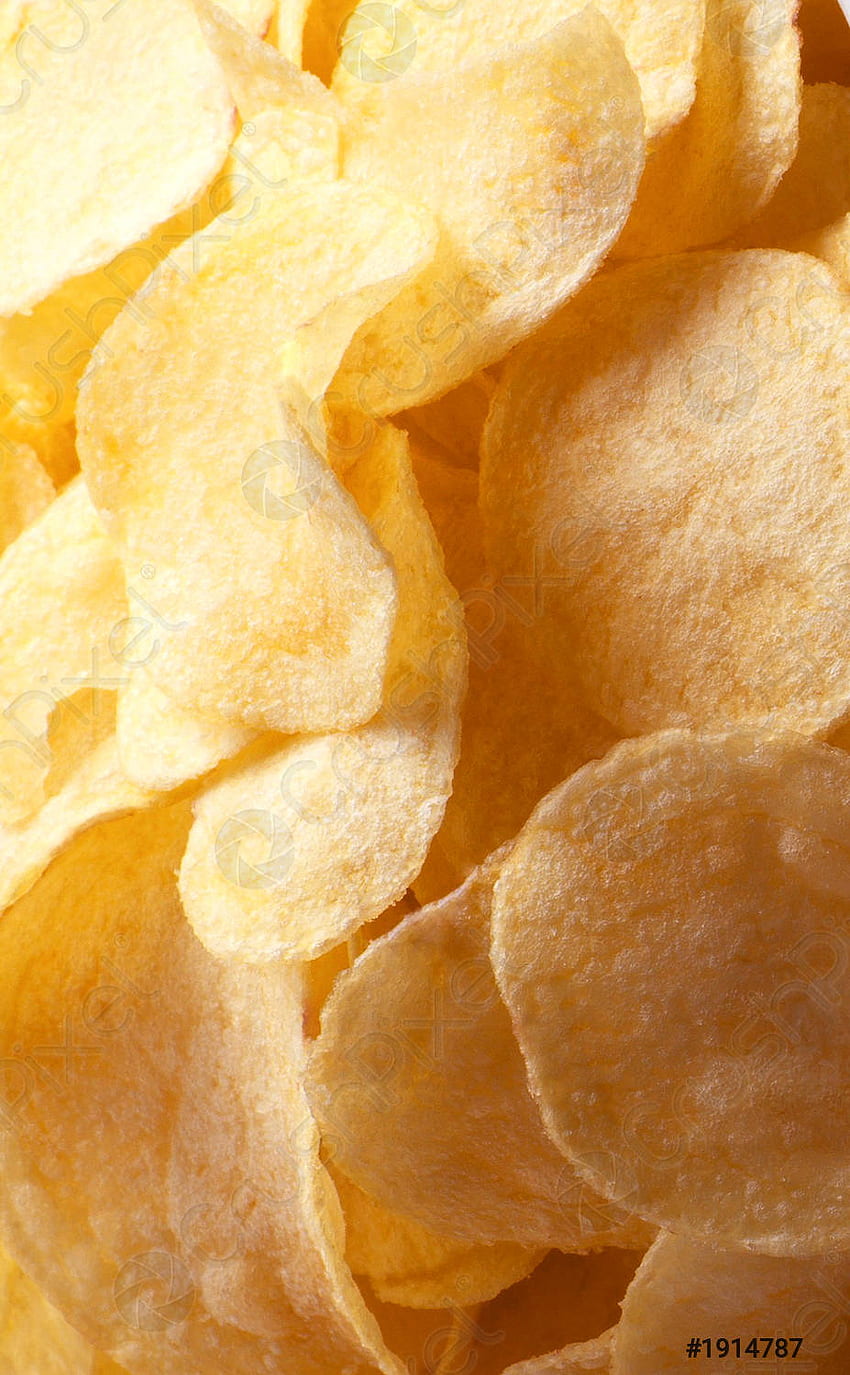Latar belakang tekstur keripik kentang, pola kentang, Lays Chips wallpaper ponsel HD