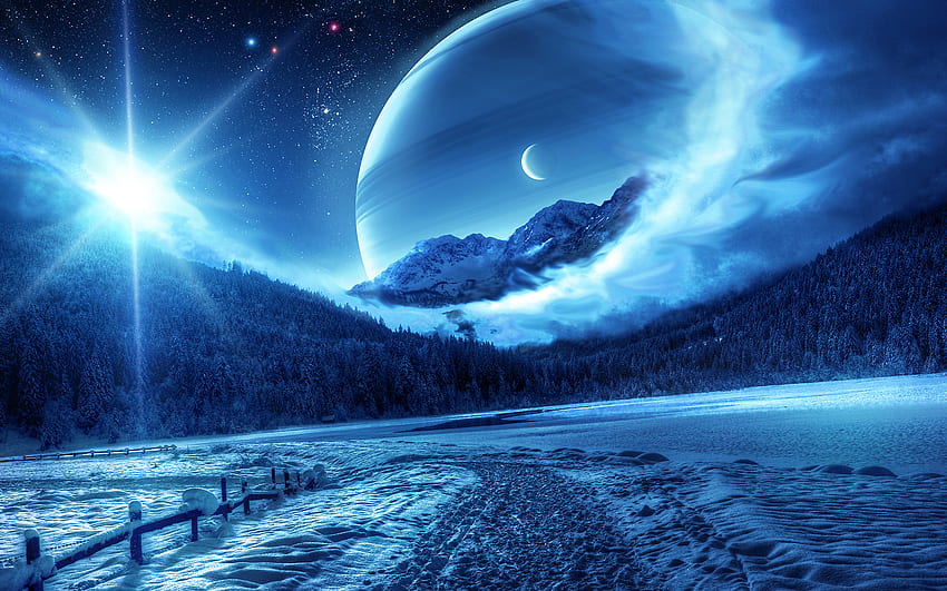 Fantasy Winter, Snow Planet HD wallpaper
