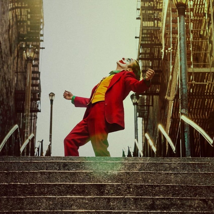 Joker de Todd Phillips protagonizada por Joaquin Phoenix de The Pop Culture, Joker Stairs fondo de pantalla del teléfono
