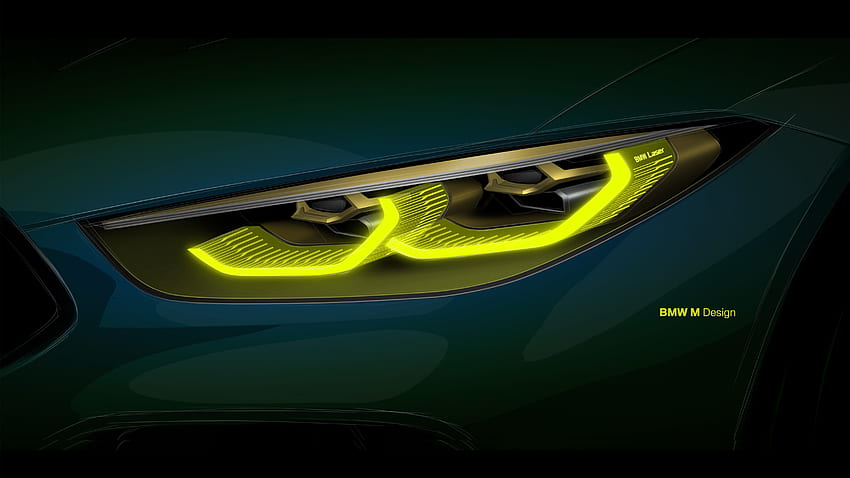 Headlight, BMW M8 Gran Coupe, digital art HD wallpaper