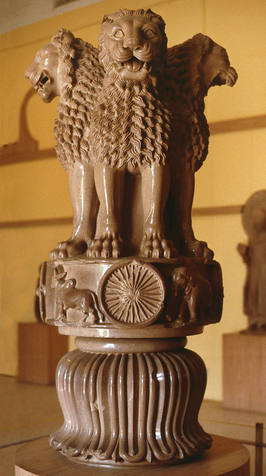 Arte Maurya. Colonna di Ashokan, colonna di Ashoka, bandiera indiana Sfondo del telefono HD