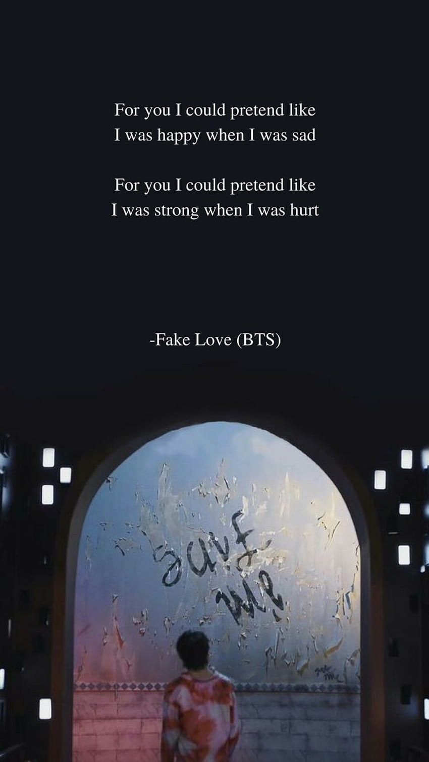 Fake Love by BTS Lyrics Fake Love, BTS Sad Aesthetic HD phone ...
