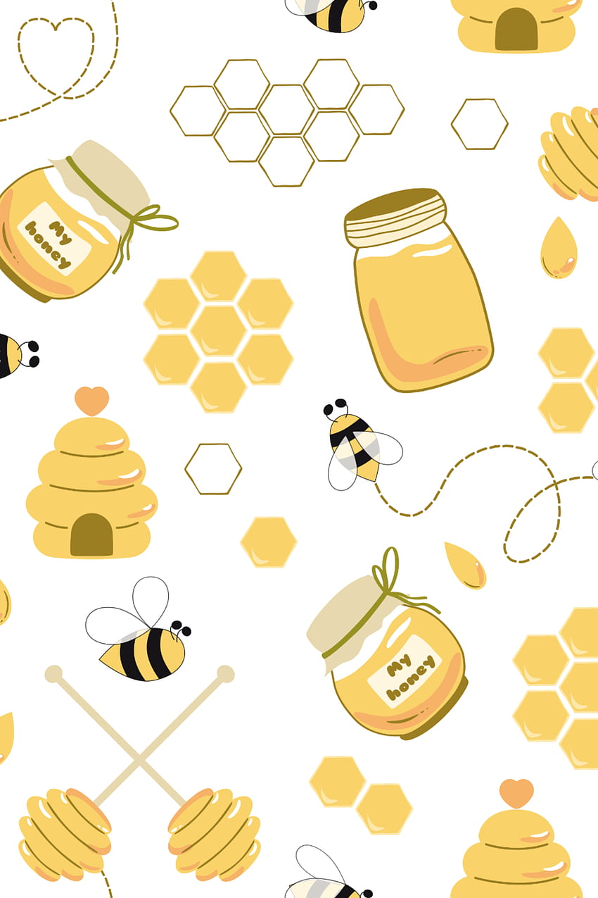 Cute honey yellow Bumble Bee HD phone wallpaper