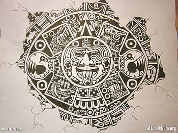 Aztec calendar knee jammer  snake and eagle  IG  yungpableezy    Tattoo Artist  423K Views  TikTok