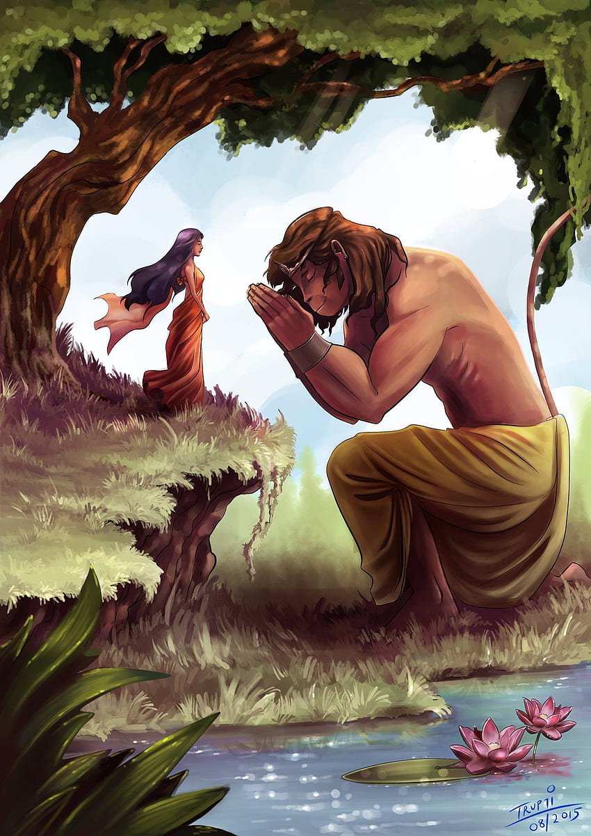 Artista conceitual, designer de personagens, ilustrador. Hanumanji, Senhor Hanuman, Senhor Hanuman Papel de parede de celular HD