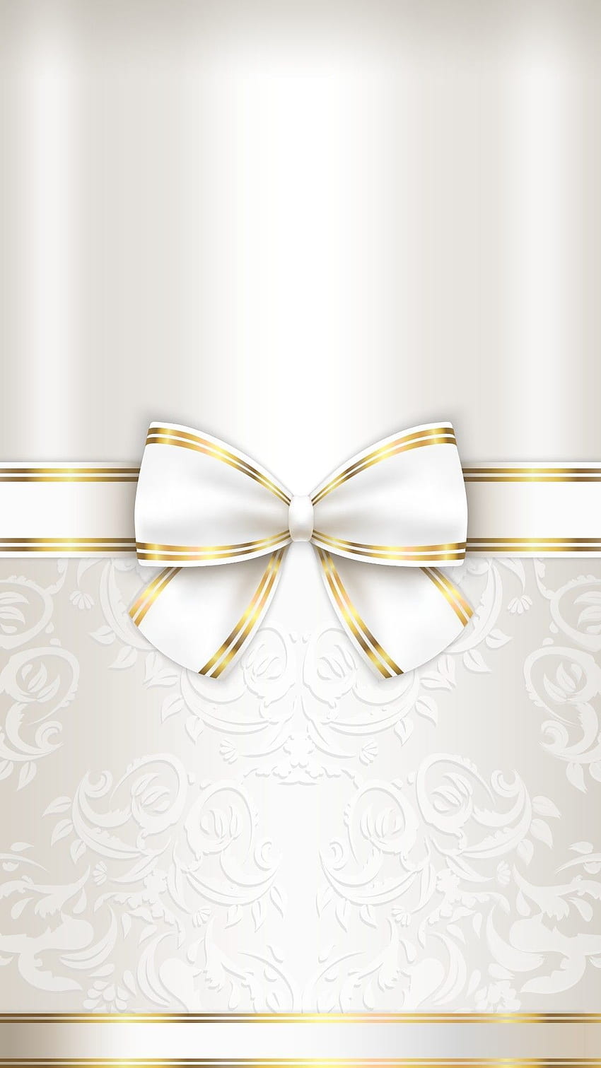 Crème or et blanc ivoire en 2019. Noeud , Bling Fond d'écran de téléphone HD