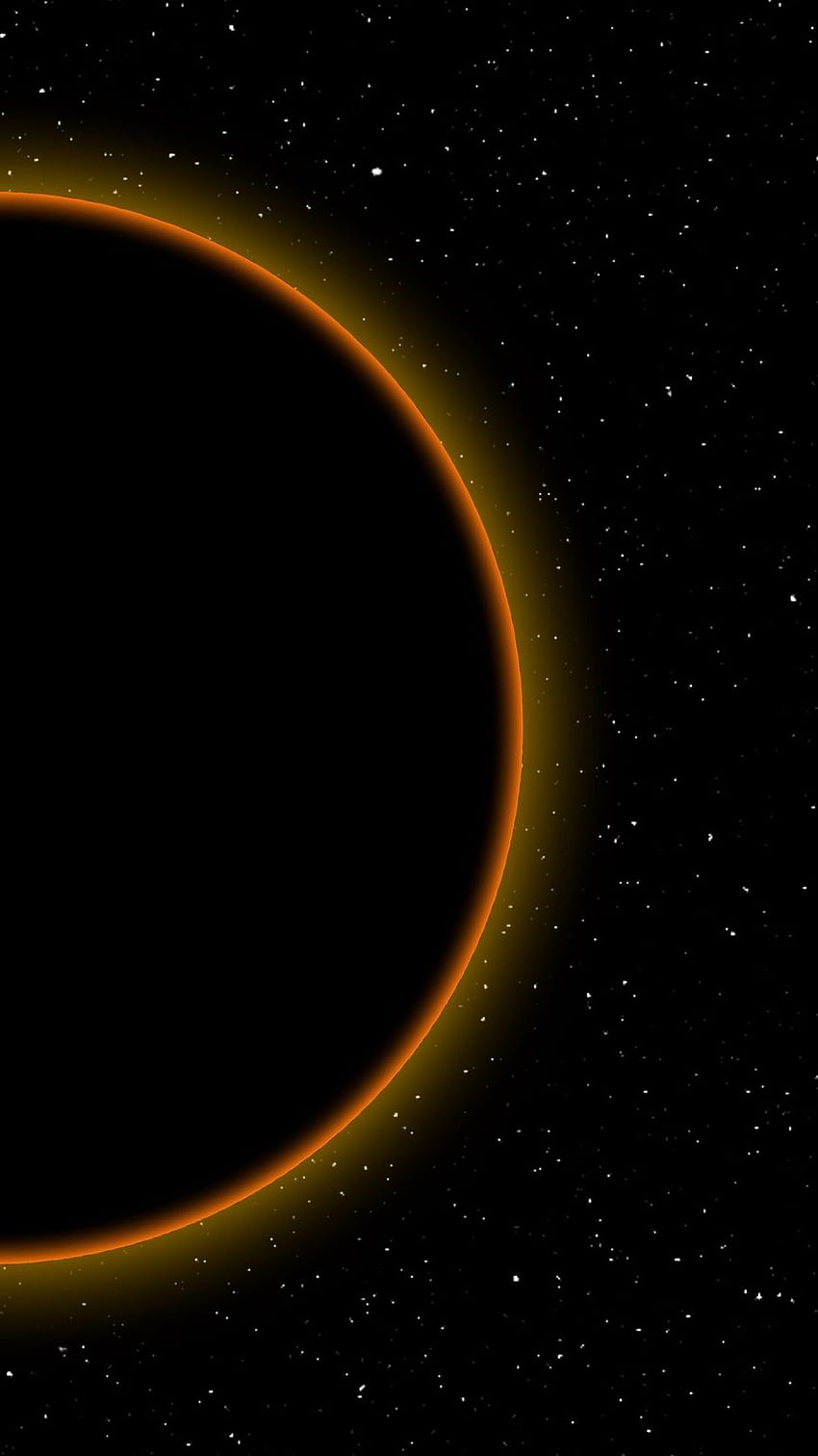 eclipse, moon, sun, space, dark HD phone wallpaper