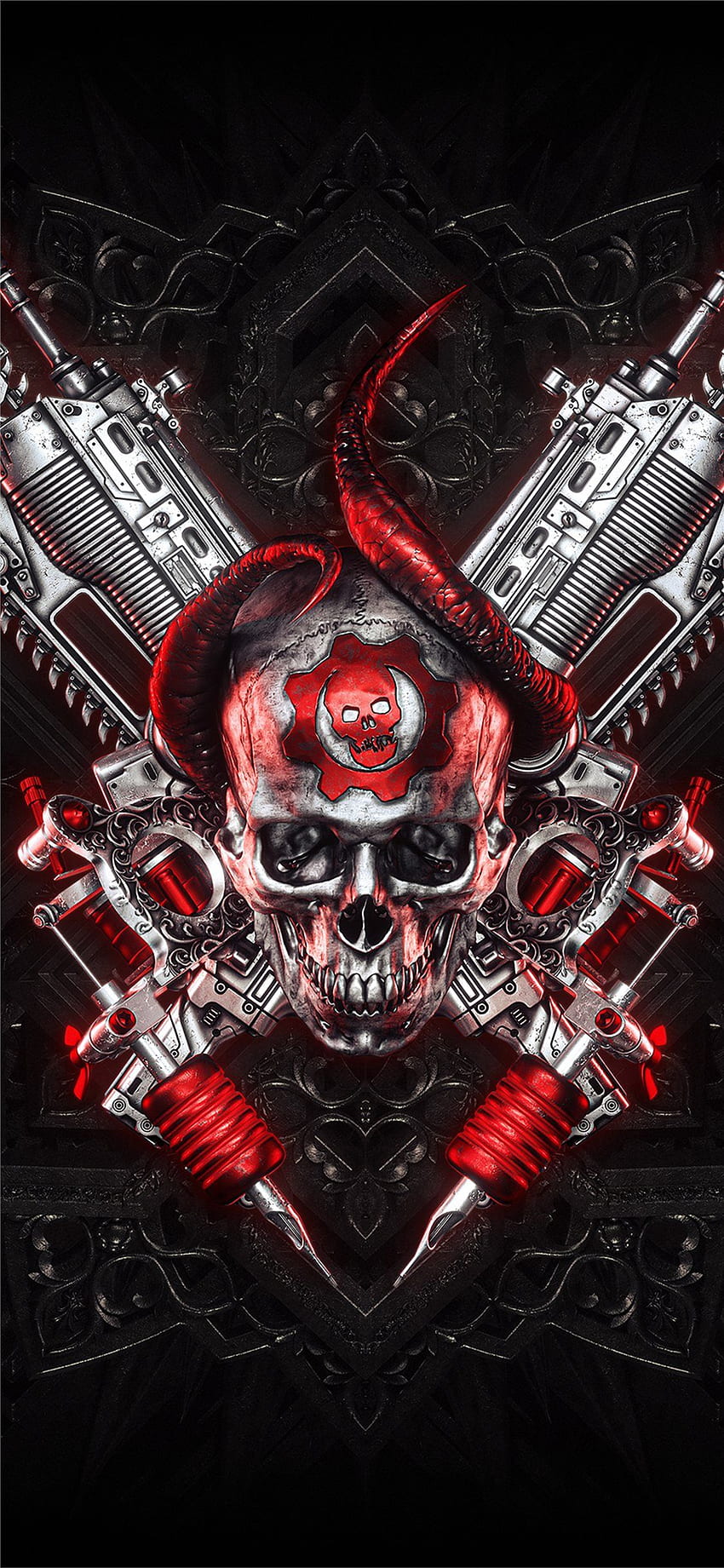 gears of war logo art iPhone X HD phone wallpaper