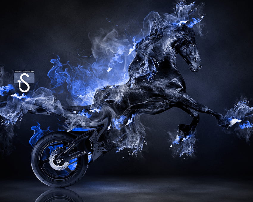 Blue Fire Horse Ogień moto fantasy koń 2013 [] na telefon komórkowy i tablet. Poznaj Blue Fire Horses. Cool Fire, Horse for Kindle, Flaming Horse Tapeta HD