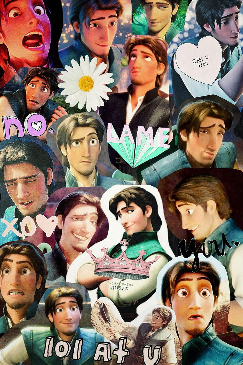 Flynn Rider Eugene Fitzherbert Collage. Disney Fan Art, Rapunzel Disney Movie, Disney Posters HD phone wallpaper