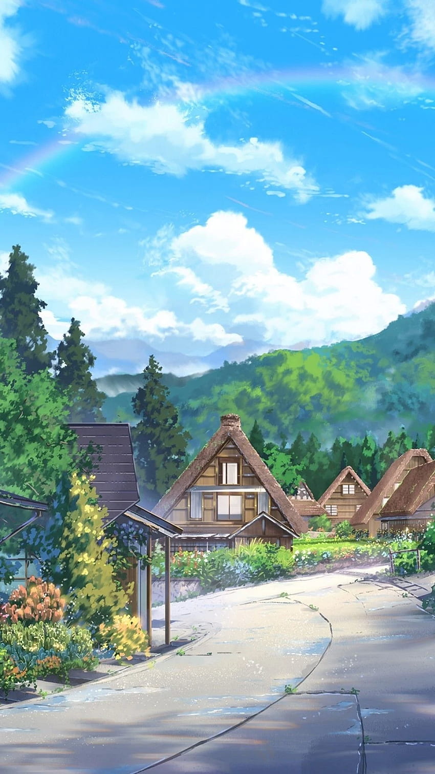 Anime-Natur-Telefon HD-Handy-Hintergrundbild