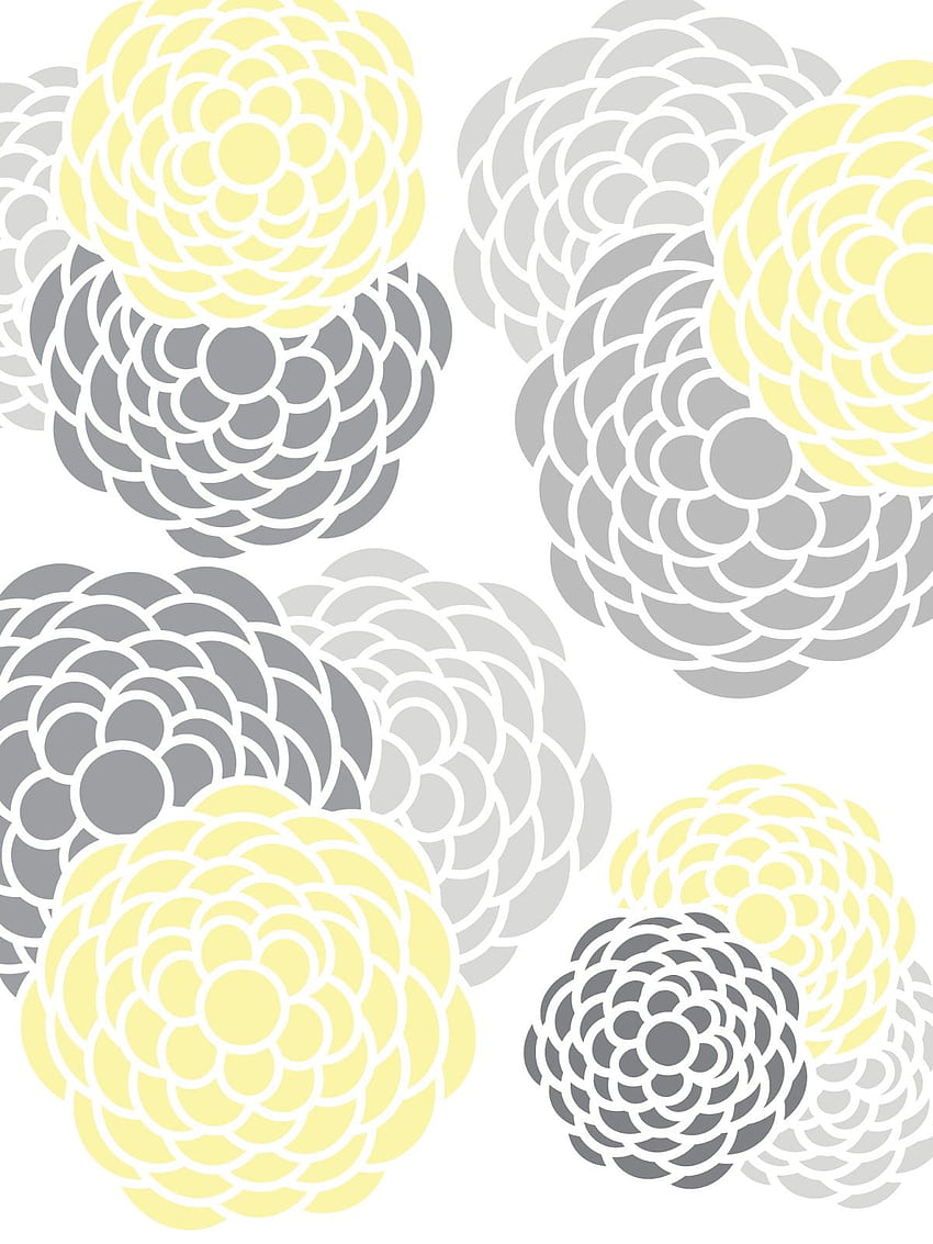 Hágalo. Cree imprimibles y s: Estampado floral. Aguamarina, rosa, gris, amarillo. iPhone , , Patrón fondo de pantalla del teléfono