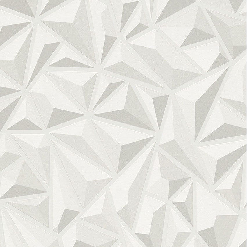 Details about 3D Effect White Grey Geometric Textured Luxury Vinyl Modern Erismann HD phone wallpaper