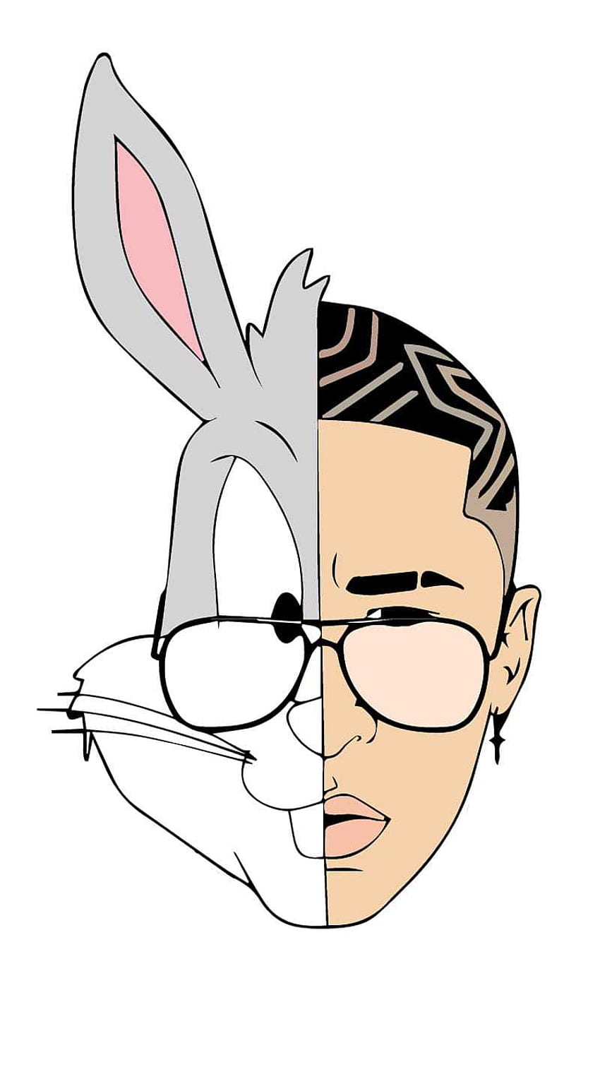 Bad Bunny - Fantastisches, Bad Bunny-Logo HD-Handy-Hintergrundbild