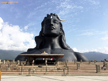 adiyogi lord shiva statue from unique different angles image is taken at  coimbatore india showing the god statue in mountain and sky background.  This Stock Photo - Alamy