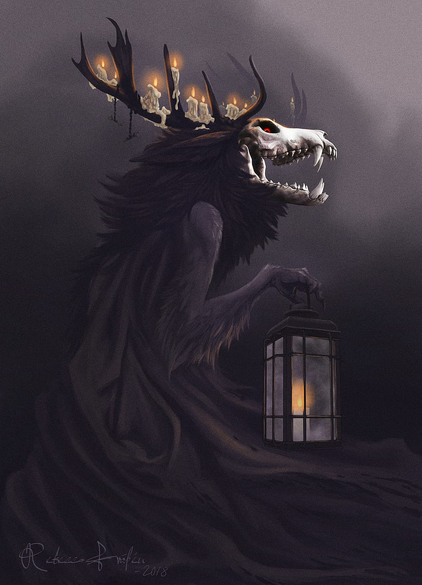 ArtStation - Wendigo, Rebecca Frödén. Dark fantasy art, Mythical creatures art, Dark creatures HD phone wallpaper