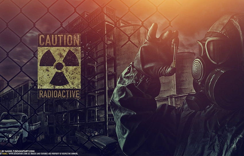 machine, night, fear, clothing, the fence, Radioactive HD wallpaper