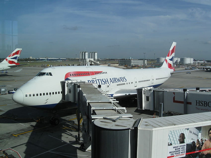 Lotnisko Boeing 747 British Airways Tapeta HD