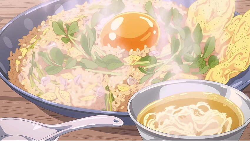 Японско аниме храна на живо, готварско аниме HD тапет