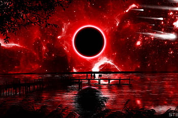 Red Eclipse Digital Chromebook Pixel , Space , , and Background, Red Pixel Art HD wallpaper | Pxfuel