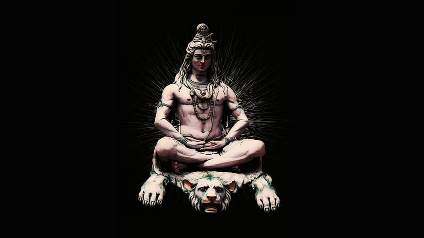 : Lord Shiva meditando, statua di Shiva Sfondo HD