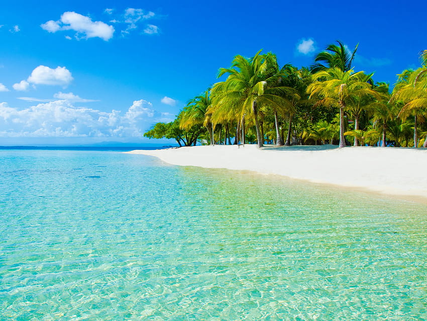 หาด Tortola Long Bay ชายหาดหมู่เกาะบริติชเวอร์จิน วอลล์เปเปอร์ HD