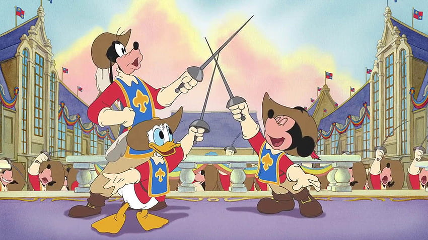 Tiga Musketeer Mickey Donald Goofy Untuk Anda Wallpaper HD