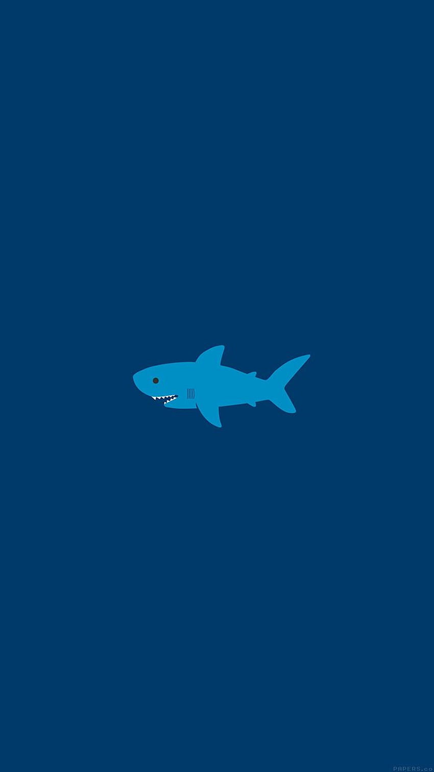 Little Small Cute Shark Minimal .fr HD phone wallpaper