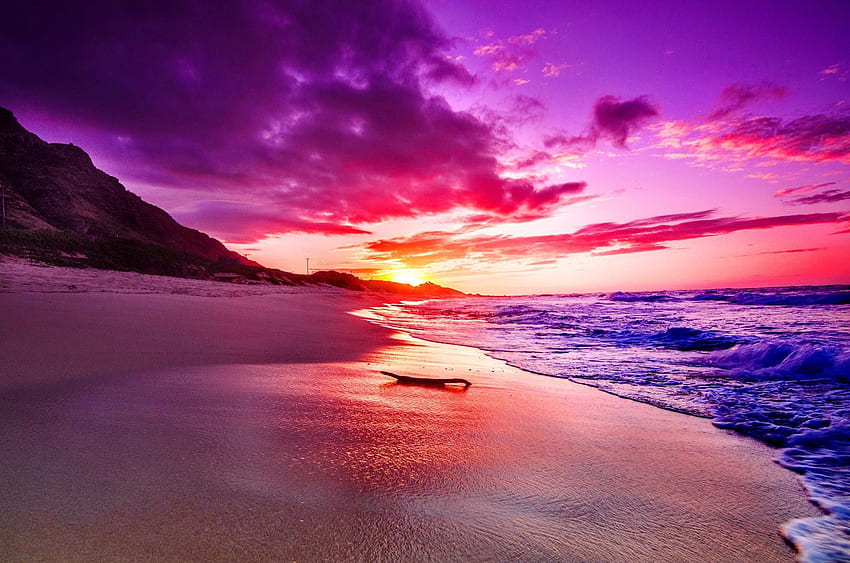 Schöner Strand-Sonnenuntergang - . Sonnenuntergang am Strand, Sonnenuntergang, Strand, Sonnenuntergang Strände HD-Hintergrundbild