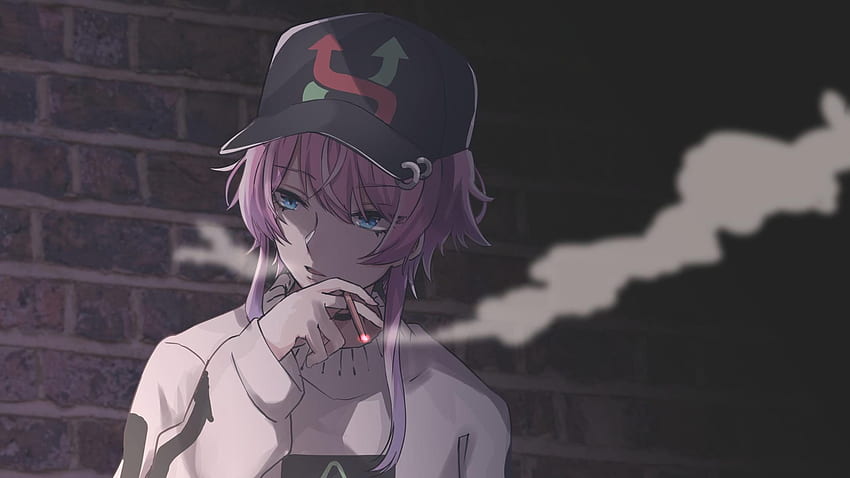 uwue, Anime Girl Smoke HD wallpaper