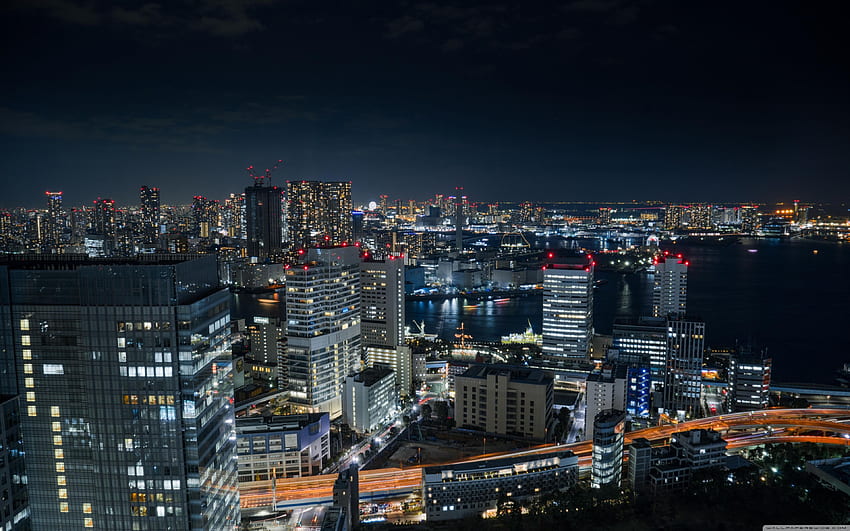 Tokyo Bay at Night ❤ untuk Ultra TV, Tokyo Aesthetic Tablet Wallpaper HD