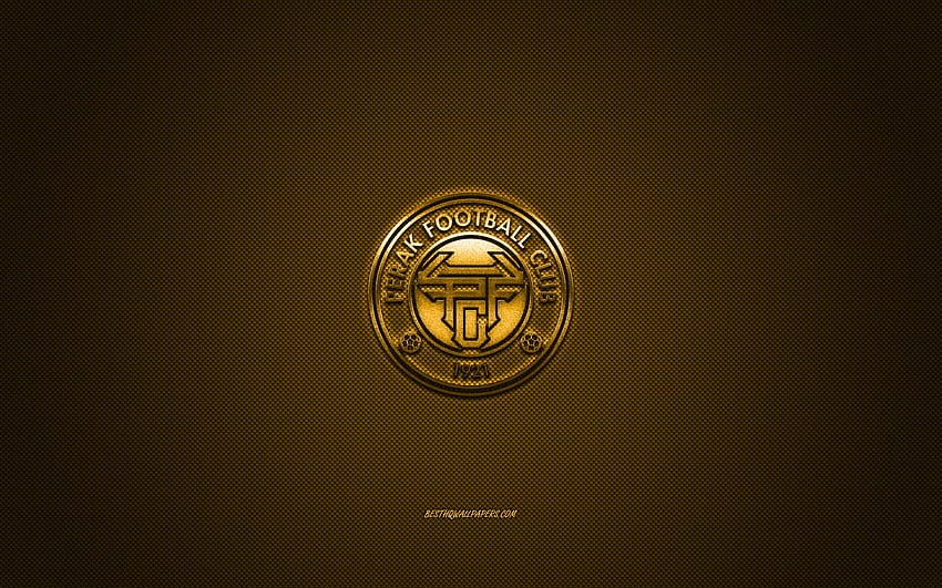 Perak FC, Malaysian football club, gold logo, gold carbon fiber background, Malaysia Super League, football, Ipoh City, Malaysia, Perak FC logo HD wallpaper
