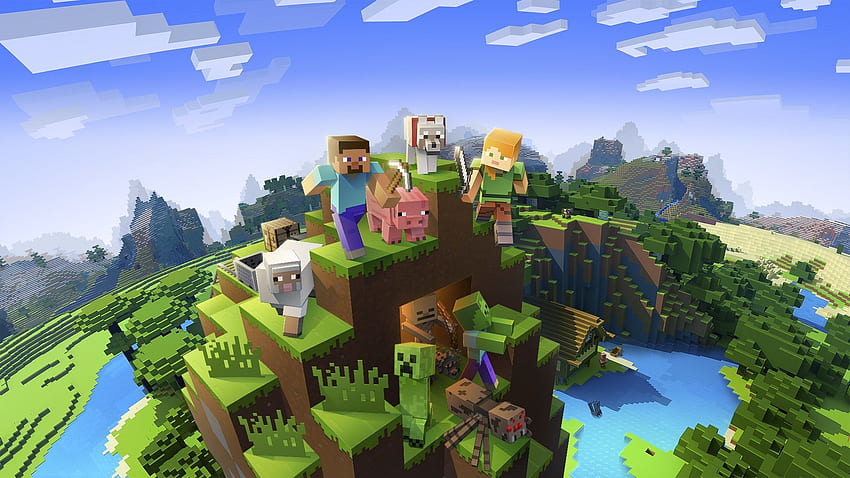 Minecraft Bedrock, Cartaz do Minecraft papel de parede HD