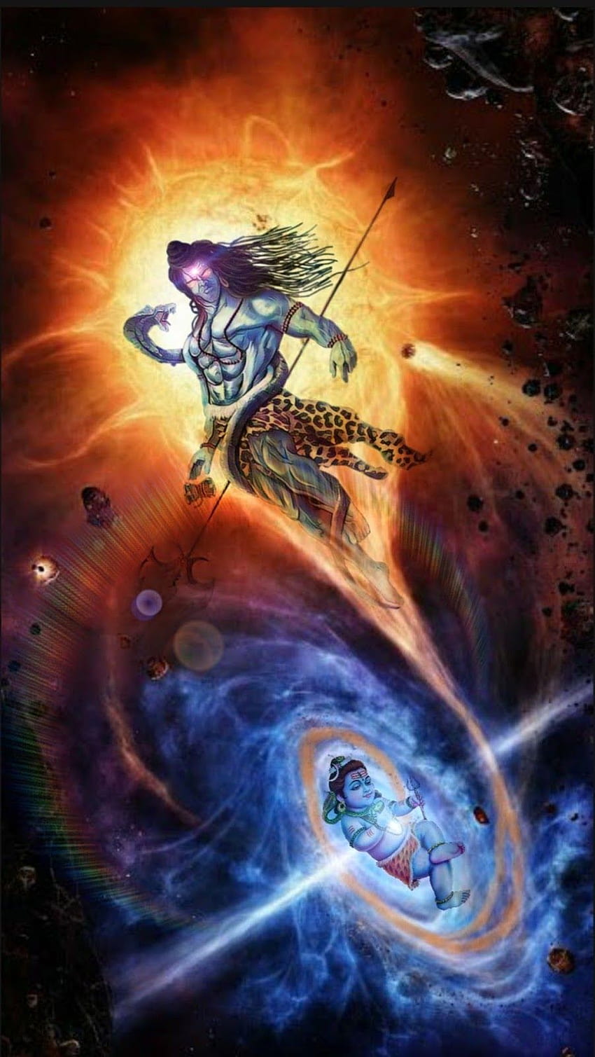 シヴァ神は（2022）Mahadev Animatedに怒っています。 ハッピー ディワリ 2022, 怒っているクリシュナ HD電話の壁紙