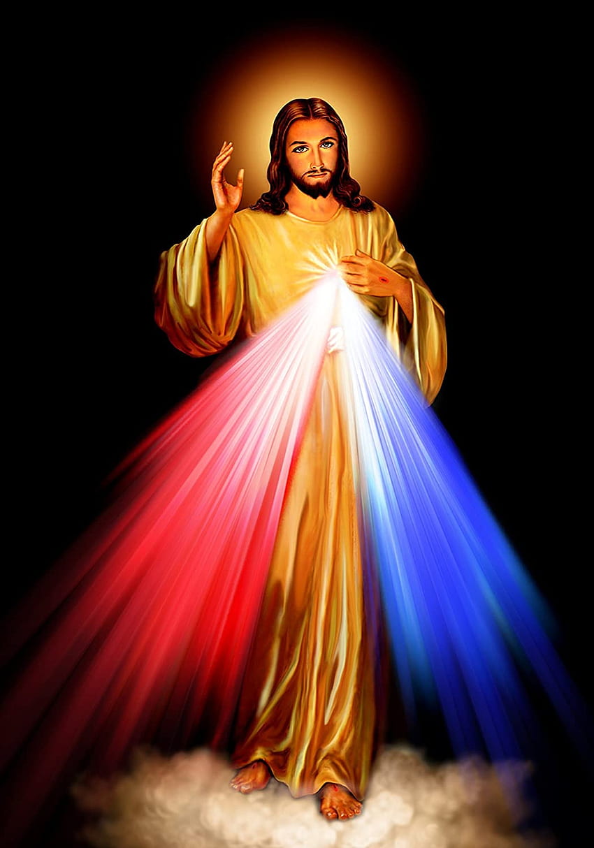 Divine Mercy Jesus Christ POSTER A3 print Catholic Christian Religious Holy Wall Art Decor Sacred Heart of Jesus for Home wall : Handmade Products, Catholic Jesus HD phone wallpaper