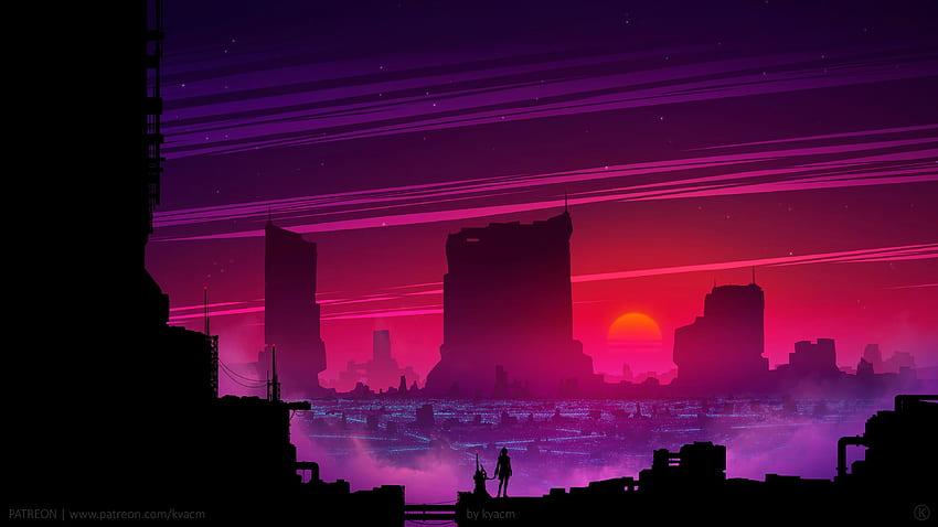 Synthwave Future Scifi Synthwave , Scifi , Retrowave , , Future Wall. Futuristic City, Sunset City, Future, Synthwave Art HD wallpaper