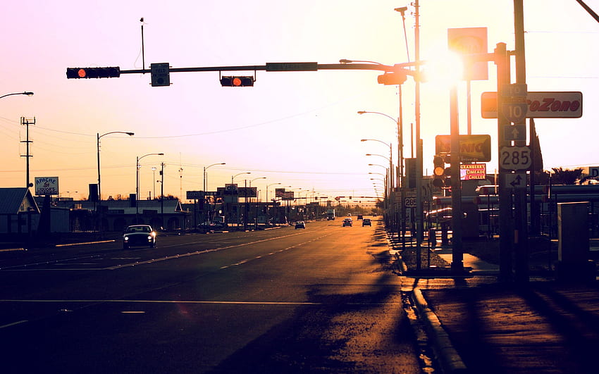 Städte, Auto, Sonne, Stadt, Straße HD-Hintergrundbild