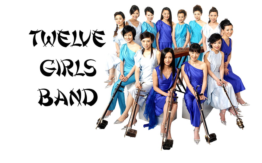 12 Girls Band, dizi, guitare, groupe de musique, pop, erhu, moderne, yangqin, douze, 12, chinois, fille, chine, traditionnel, zheng, pipa, rock, fille Fond d'écran HD