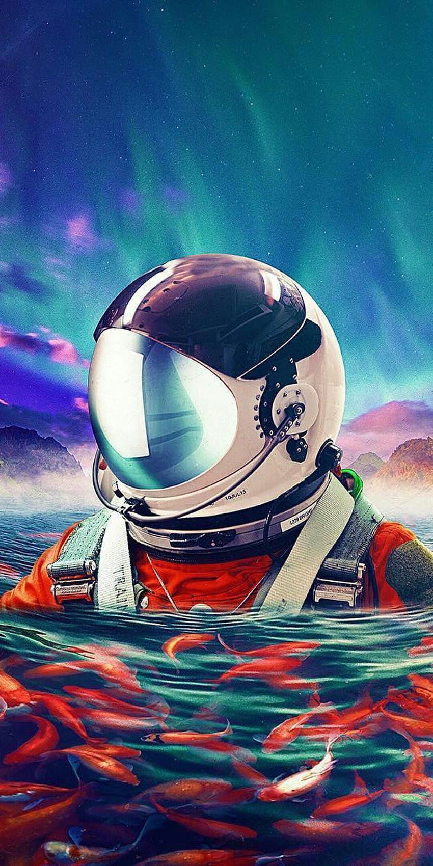 Astronauta. Producción artística, Impresión de póster, Ilustración del espacio, Cool Artwork HD phone wallpaper
