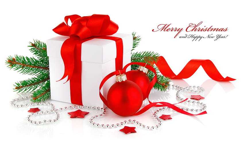 Merry Christmas, artwork, decoration, festive, ornament, gift HD wallpaper