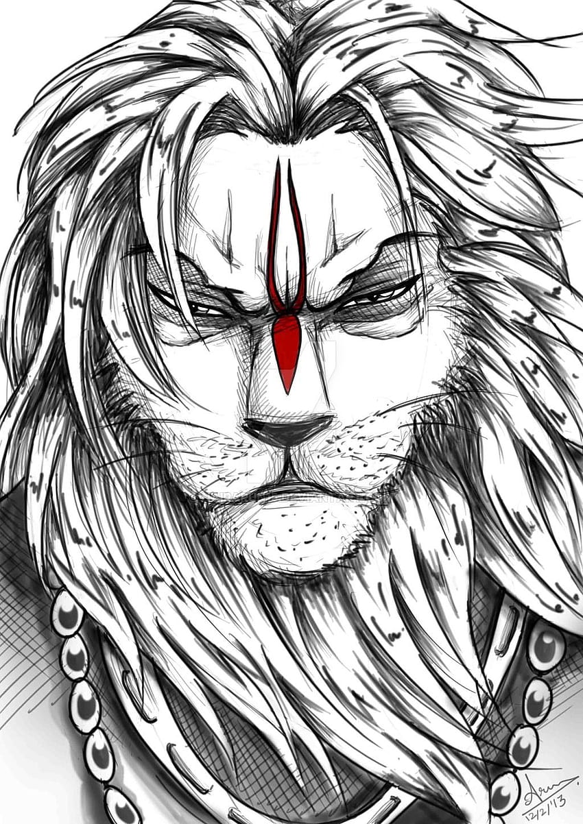 Face Easy Drawing Of Hanuman - Novocom.top, Hanuman Black HD phone ...
