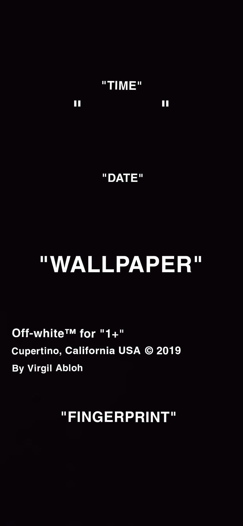 So I made this lockscreen for OnePlus 7 : offwhite, Virgil Abloh HD ...